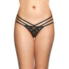 G String dentelle et liens satinés