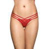 G String dentelle et liens satinés