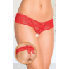 String Ouvert dentelle et noeud