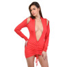 Robe manches longues décolleté sexy