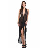 Robe longue dentelle voile dos nu