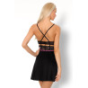 Collyna Nuisette noire détail rose et bijou