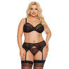 Marelle ensemble dentelle noire 3 pièces
